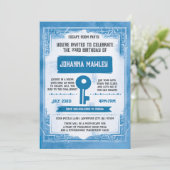 ブルーエスケープルーグランジム鍵バースデーパーティー 招待状 (スタンド正面)