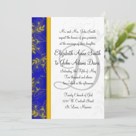 ブルーエスケープ結婚式招待状 招待状 (スタンド正面)