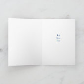 ブルーエステティック野花の水色折り畳みカード カード (内部)