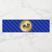 ブルーエスニックプリンスベビーシャワーウォーターボトルラベル ペットボトルラベル (シングルラベル)