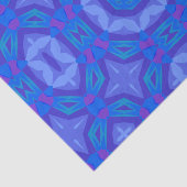 ブルーエスニックボホ抽象芸術モザイク幾何学模様 薄葉紙 (詳細)