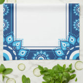 ブルーエゾウズアイハンドキッチンタオル キッチンタオル (折り畳み)