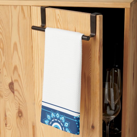 ブルーエゾウズアイハンドキッチンタオル キッチンタオル (三つ折り)