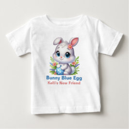 ブルーエッグのうさぎ ベビーTシャツ