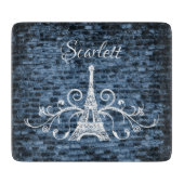 ブルーエッフェルタワーグランジカットボード カッティングボード (正面)