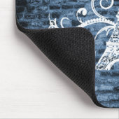 ブルーエッフェルタワーグランジマウスパッド マウスパッド (コーナー)