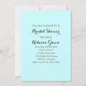 ブルーエッフェルタワーヴィンテージパリブライダルシャワー 招待状 (裏面)