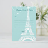ブルーエッフェルタワー結婚のアドバイスカード アドバイスカード (スタンド正面)