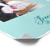 ブルーエッフェルタワー結婚の額縁の写真 ポスター (角)