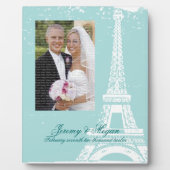 ブルーエッフェルタワー結婚フォトプラーク フォトプラーク (正面)