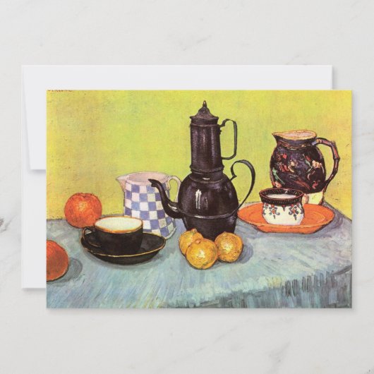 ブルーエナメルコーヒーポットバイビンセントファンゴッホ (正面)