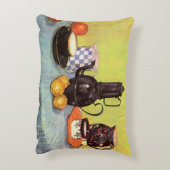 ブルーエナメルコーヒーポットバイビンセントファンゴッホ アクセントクッション (裏面(縦))