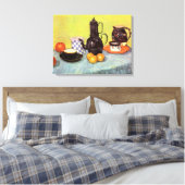 ブルーエナメルコーヒーポットバイビンセントファンゴッホ キャンバスプリント (インサイチュ (寝室))