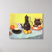 ブルーエナメルコーヒーポットバイビンセントファンゴッホ キャンバスプリント (正面)