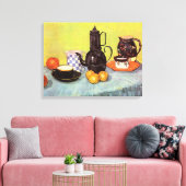 ブルーエナメルコーヒーポットバイビンセントファンゴッホ キャンバスプリント (インサイチュ (リビング))