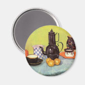 ブルーエナメルコーヒーポットバイビンセントファンゴッホ マグネット (正面/裏面)