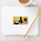 ブルーエナメルコーヒーポットバイビンセントファンゴッホ ラベル (インサイチュ)