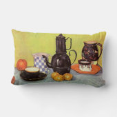 ブルーエナメルコーヒーポットバイビンセントファンゴッホ ランバークッション (裏面)