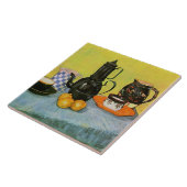 ブルーエナメルコーヒーポット陶器ファン素晴らしゴッホ タイル (側面)