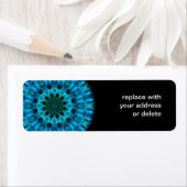 ブルーエネルギー万華鏡のように千変万化するパターン ラベル (インサイチュ)