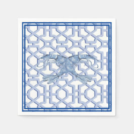 ブルーエビのダンス紙プレート スタンダードカクテルナプキン