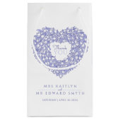 ブルーエブリチューリップハート感謝していユア結婚式の引き出物 スモールペーパーバッグ (裏面)