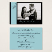 ブルーエレガンスミニデイトカードを保存 (正面&裏面)