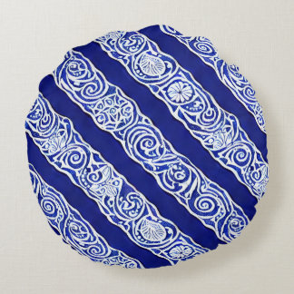 ブルーエレガンスラウンド枕 ラウンドクッション