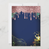 ブルーエレガンス、バラ金ゴールドドリップスSweet sixteen 招待状 (裏面)