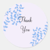 ブルーエレガントつる植物ありがとう ラウンドシール (正面)