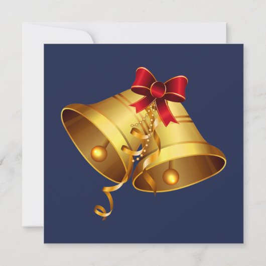 ブルーエレガントとシルバーのクリスマスパーティの招待状 招待状 (裏面)