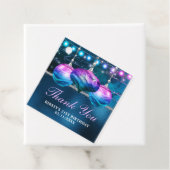 ブルーエレガントとパープルマーメイドボードブル誕生日 フェイバータグ (インサイチュ)