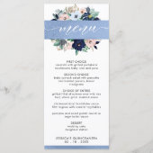 ブルーエレガントとピンクのフローラキンセアニラブルーフォイル メニュー (正面)