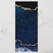 ブルーエレガントと金ゴールドフェイクグリッターアゲ結婚ート メニュー (裏面)