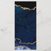 ブルーエレガントと金ゴールドフェイクグリッターアゲ結婚ート メニュー (裏面)