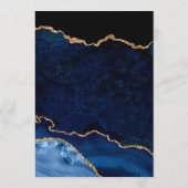 ブルーエレガントと金ゴールドフェイクグリッターアゲ結婚ート メニュー (裏面)