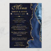 ブルーエレガントと金ゴールドフェイクグリッターアゲ結婚ート メニュー (正面)