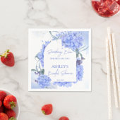 ブルーエレガントな結婚前お茶会 スタンダードカクテルナプキン (インサイチュ)