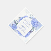 ブルーエレガントな結婚前のお祝い スタンダードカクテルナプキン (角)