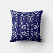 ブルーエレガントろうけつ染め枕 クッション (裏面)