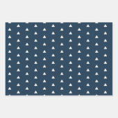 ブルーエレガントアイボリーメリークリスマス ラッピングペーパーシート (正面3)