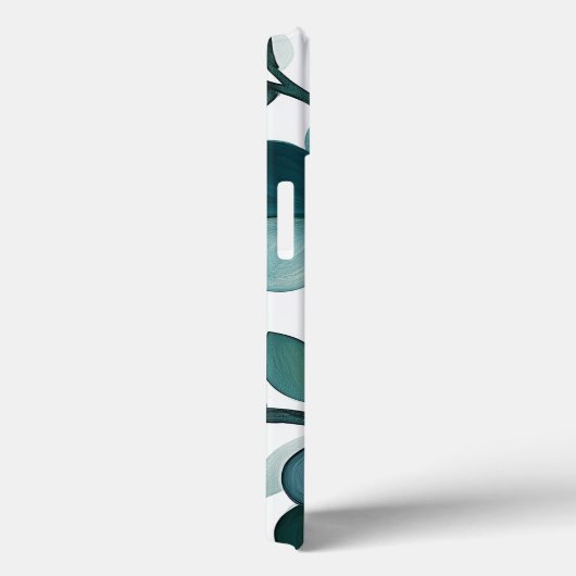 ブルーエレガントアクアフローラ植物電話ケース Case-Mate iPhoneケース (裏面 / 右)