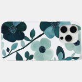ブルーエレガントアクアフローラ植物電話ケース Case-Mate iPhoneケース (裏面 (横))