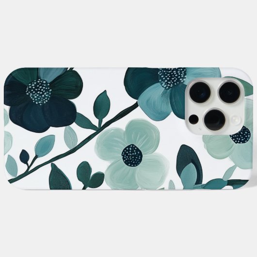 ブルーエレガントアクアフローラ植物電話ケース Case-Mate iPhoneケース