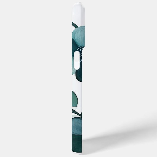 ブルーエレガントアクアフローラ植物電話ケース Case-Mate iPhoneケース (裏面 / 右)