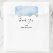 ブルーエレガントアクールゲートと金ゴールドグリッター縁ど スクエアシール (バッグ)