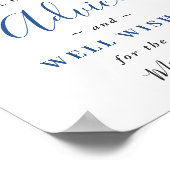 ブルーエレガントアジサイアドバイス&ウィーズ結婚ズ ポスター (角)