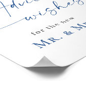 ブルーエレガントアジサイアドバイス&ウィーズ結婚ズ ポスター (角)