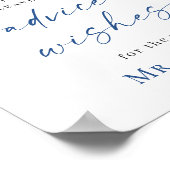 ブルーエレガントアジサイアドバイス&ウィーズ結婚ズ ポスター (角)