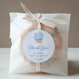 ブルーエレガントアジサイウェディングシャワーの恩恵 ラウンドシール